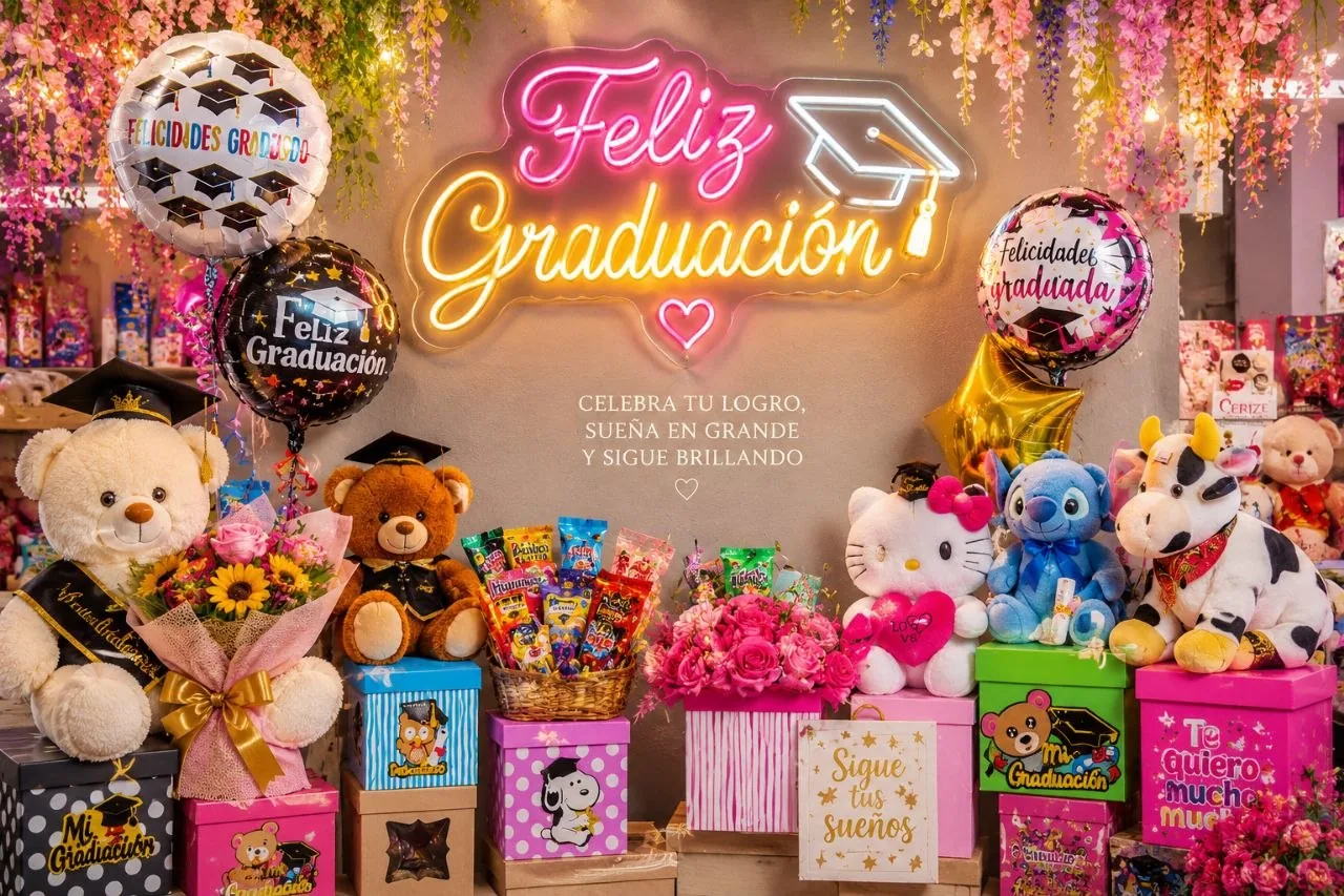 Colección de regalos de graduación en Comalcalco — aparador Feliz Graduación de Novedades Diana